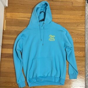 Fashion Nova Players Circle Hoodie – Light Blue Graphic (Men’s L)